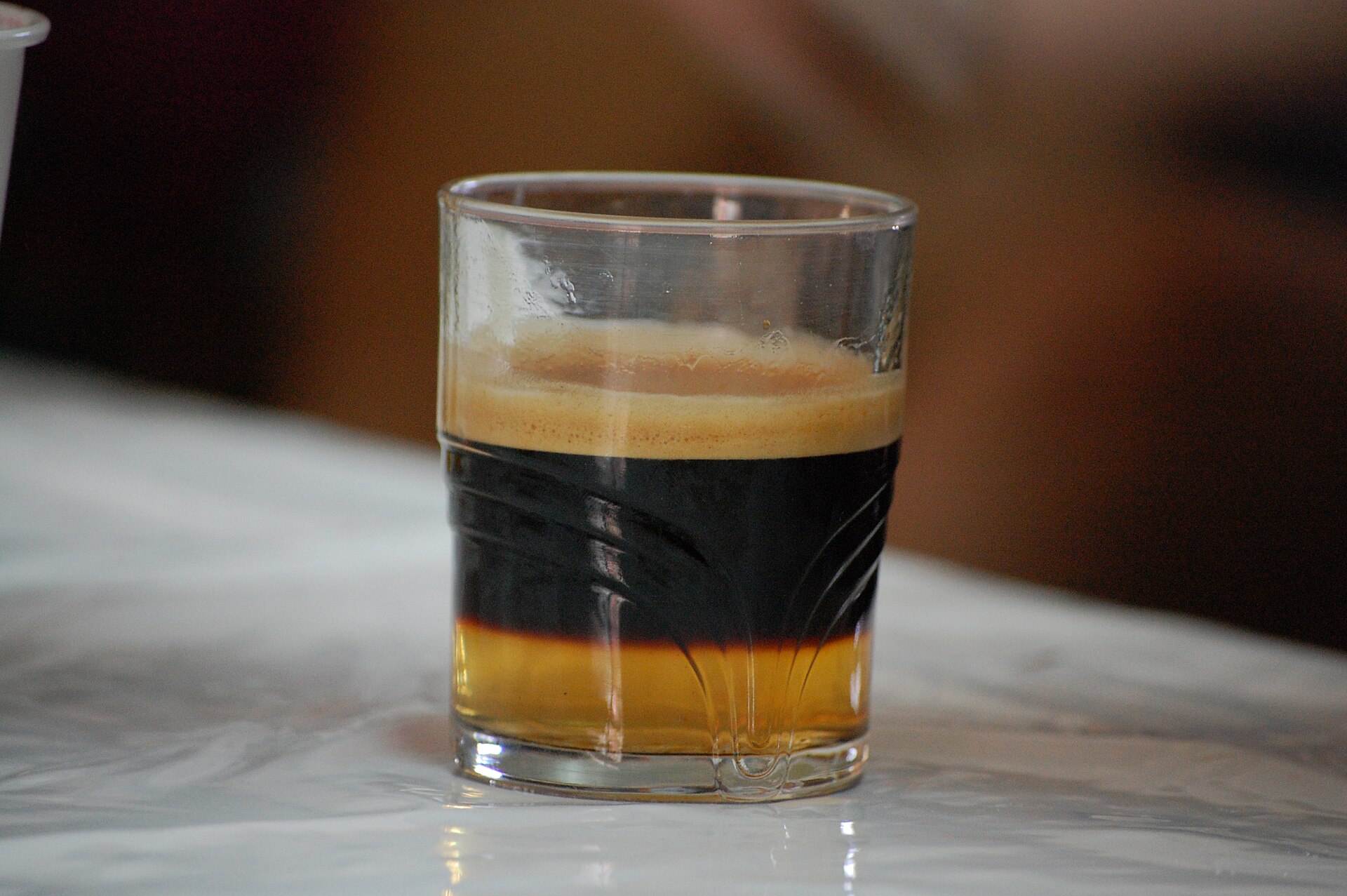Carajillo de ron (rum version), photographed by Shht! / m.caimary. No ice is visible. The iced Licor 43 recipe on this page is a separate version, not this photographed serving.